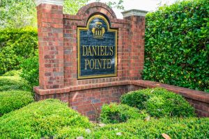 Daniel's Pointe neighborhood sign. Brickyard Plantation in Mount Pleasant, South Carolina